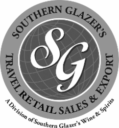 SG SOUTHERN GLAZER'S TRAVEL RETAIL SALES & EXPORT A DIVISION OF SOUTHERN GLAZER'S WINE & SPIRITS logo
