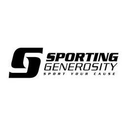 SG SPORTING GENEROSITY SPORT YOUR CAUSE logo