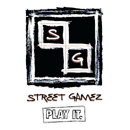 SG STREET GAMEZ PLAY IT. logo