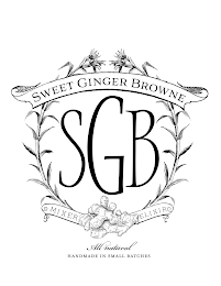 SGB SWEET GINGER BROWNE MIXER ELIXIR ALL NATURAL HANDMADE IN SMALL BATCHES logo
