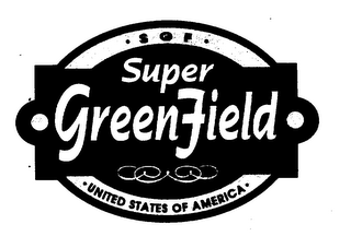 SGF SUPER GREENFIELD UNITED STATES OF AMERICA logo