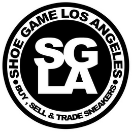 SGLA · SHOE GAME LOS ANGELES · BUY, SELL & TRADE SNEAKERS logo