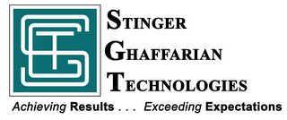 SGT STINGER GHAFFARIAN TECHNOLOGIES ACHIEVING RESULTS . . . EXCEEDING EXPECTATIONS logo