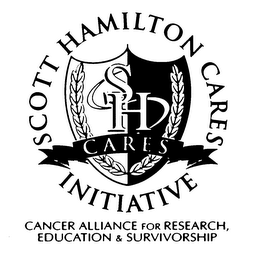 SH CARES SCOTT HAMILTON CARES INITIATIVE CANCER ALLIANCE FOR RESEARCH, EDUCATION & SURVIVORSHIP logo