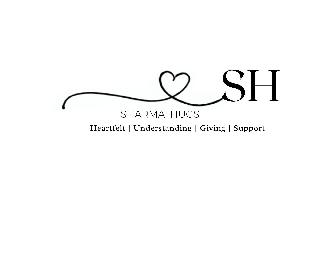 SH SHARMA HUGS HEARTFELT | UNDERSTANDING | GIVING | SUPPORT logo