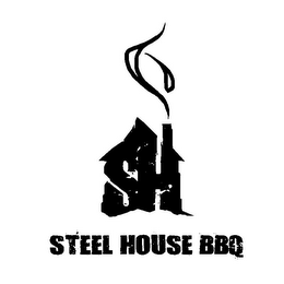 SH STEEL HOUSE BBQ logo