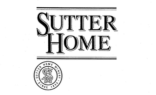 SH SUTTER HOME SUTTER HOME WINERY SINCE1890 logo