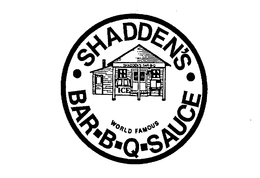 SHADDEN'S WORLD FAMOUS BAR-B-Q-SAUCE SHADDEN'S BAR-B-Q ICE logo