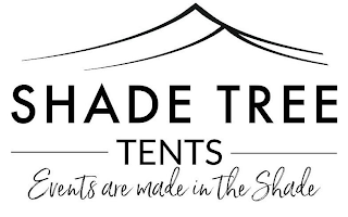 SHADE TREE TENTS EVENTS ARE MADE IN THE SHADE logo
