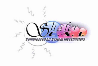 SHAFER C. S. I. COMPRESSED AIR SYSTEM INVESTIGATORS logo