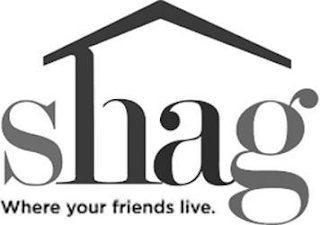 SHAG WHERE YOUR FRIENDS LIVE. logo