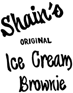 SHAIN'S ORGINAL ICE CREAM BROWNIE logo