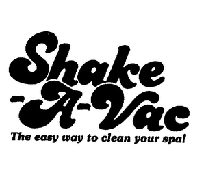 SHAKE-A-VAC THE EASY WAY TO CLEAN YOUR SPA! logo