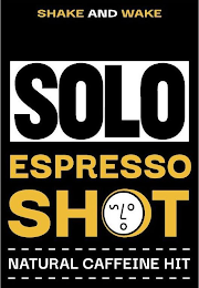 SHAKE AND WAKE SOLO ESPRESSO SHOT NATURAL CAFFEINE HIT logo