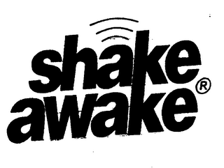 SHAKE AWAKE THE VIBRATING ALARM CLOCK logo