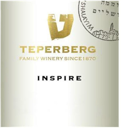 SHALAYIM TEPERBERG FAMILY WINERY SINCE 1870 INSPIRE logo