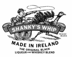 SHANKY'S WHIP MADE IN IRELAND THE ORIGINAL BLACK LIQUEUR AND WHISKEY BLEND logo
