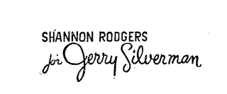 SHANNON RODGERS FOR JERRY SILVERMAN logo