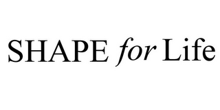 SHAPE FOR LIFE logo
