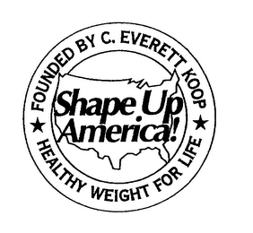 SHAPE UP AMERICA! FOUNDED BY C. EVERETT KOOP HEALTHY WEIGHT FOR LIFE logo