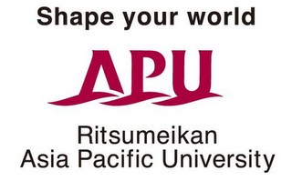 SHAPE YOUR WORLD APU RITSUMEIKAN ASIA PACIFIC UNIVERSITY logo