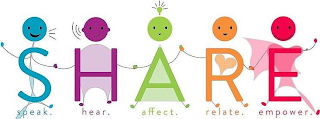 SHARE SPEAK. HEAR. AFFECT. RELATE. EMPOWER. logo
