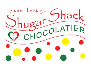 SHARE THE MAGIC AND SHUGAR SHACK CHOCOLATIER logo