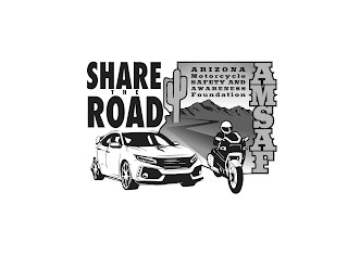 SHARE THE ROAD ARIZONA MOTORCYCLE SAFETY AND AWARENESS FOUNDATION AMSAF logo