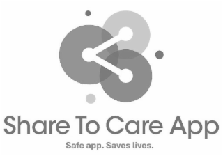 SHARE TO CARE APP SAFE APP. SAVES LIVES. logo