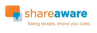 SHAREAWARE BEING AWARE, SHOWS YOU CARE. logo