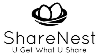 SHARENEST U GET WHAT U SHARE logo