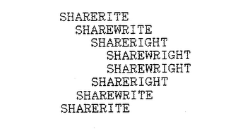 SHARERITE SHAREWRITE SHARERIGHT SHAREWRIGHT SHAREWRIGHT SHARERIGHT SHAREWRITE SHARERITE logo