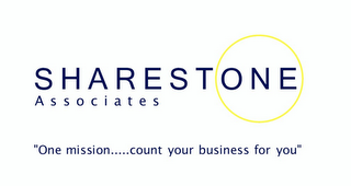 SHARESTONE ASSOCIATES "ONE MISSION.....COUNT YOUR BUSINESS FOR YOU" logo