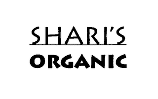SHARI'S ORGANIC logo