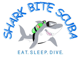 SHARK BITE SCUBA EAT. SLEEP. DIVE. logo