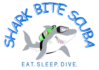 SHARK BITE SCUBA EAT. SLEEP. DIVE logo