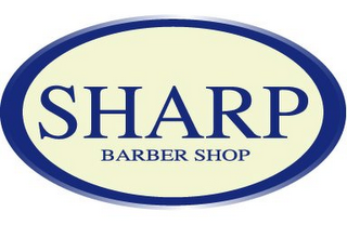 SHARP BARBER SHOP logo