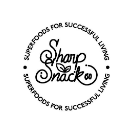 SHARP SNACK CO SUPERFOODS FOR SUCCESSFUL LIVING logo