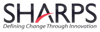 SHARPS DEFINING CHANGE THROUGH INNOVATION logo