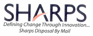 SHARPS DEFINING CHANGE THROUGH INNOVATION... SHARPS DISPOSAL BY MAIL logo