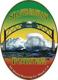 SHASTAFARIAN WEED PORTER MT SHASTA BREWING CO. WEED, CA logo