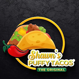SHAWN'S PUFFY TACOS THE ORIGINAL logo
