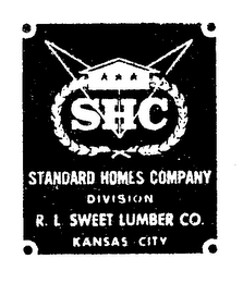 SHC STANDARD HOMES COMPANY DIVISION R. L. SWEET LUMBER CO. KANSAS CITY logo