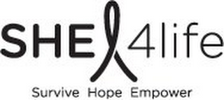SHE 4LIFE SURVIVE HOPE EMPOWER logo