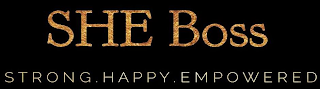 SHE BOSS STRONG. HAPPY. EMPOWERED logo