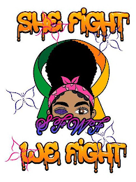 SHE FIGHT SFWF WE FIGHT logo