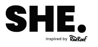 SHE. INSPIRED BY RED ROOF logo