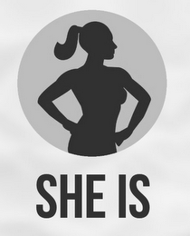 SHE IS logo