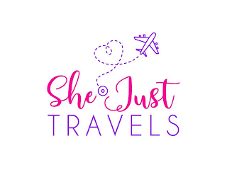 SHE JUST TRAVELS logo