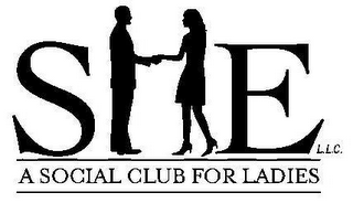 SHE L.L.C. A SOCIAL CLUB FOR LADIES logo